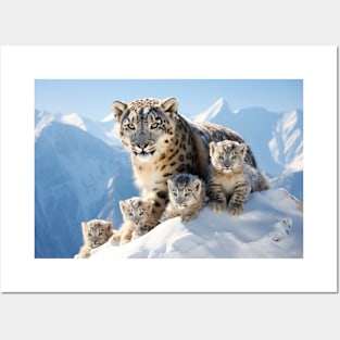 Snow Leopard Animal Wild Beauty Freedom Wilderness Enchanting Posters and Art